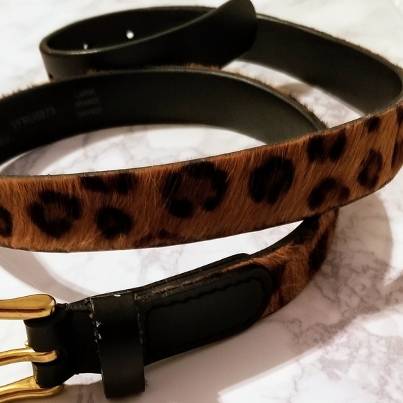 Liz Claiborne Accessories - LIZ CLAIBORNE Villager Leather &Cheetah Print Belt